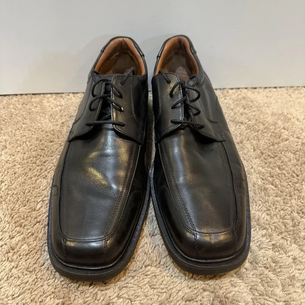 Johnston & Murphy XC4 Shoes Mens Size 13 Black Leather Waterproof Dual Width